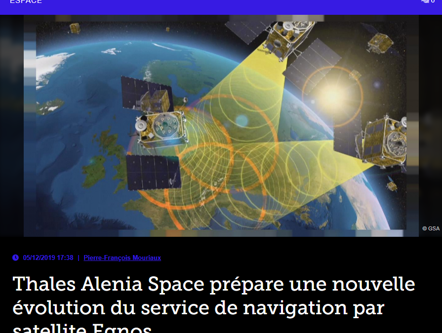 Thales Alenia Space prépare une nouvelle évolution du service de navigation par satellite Egnos
