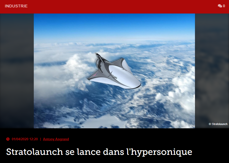 Stratolaunch se lance dans l&rsquo;hypersonique