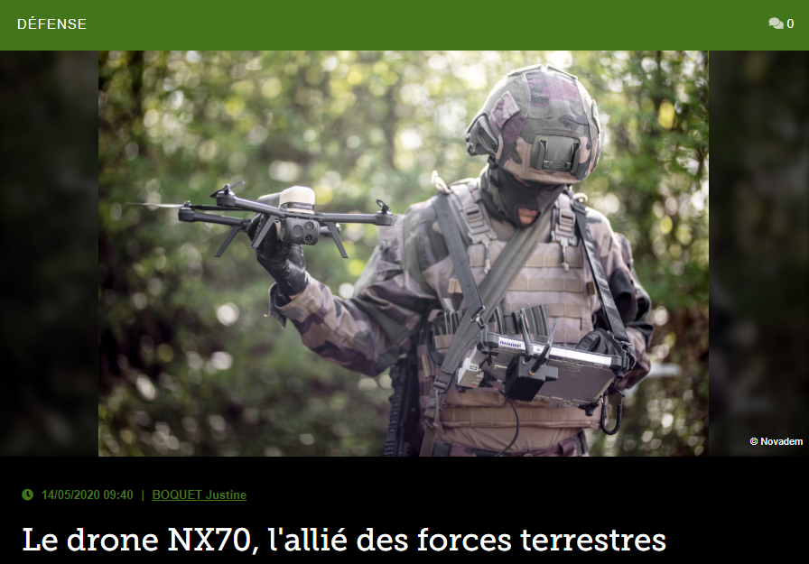Le drone NX70, l&rsquo;allié des forces terrestres