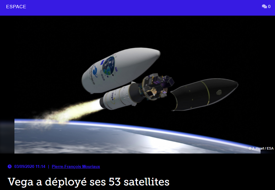 Vega a déployé ses 53 satellites