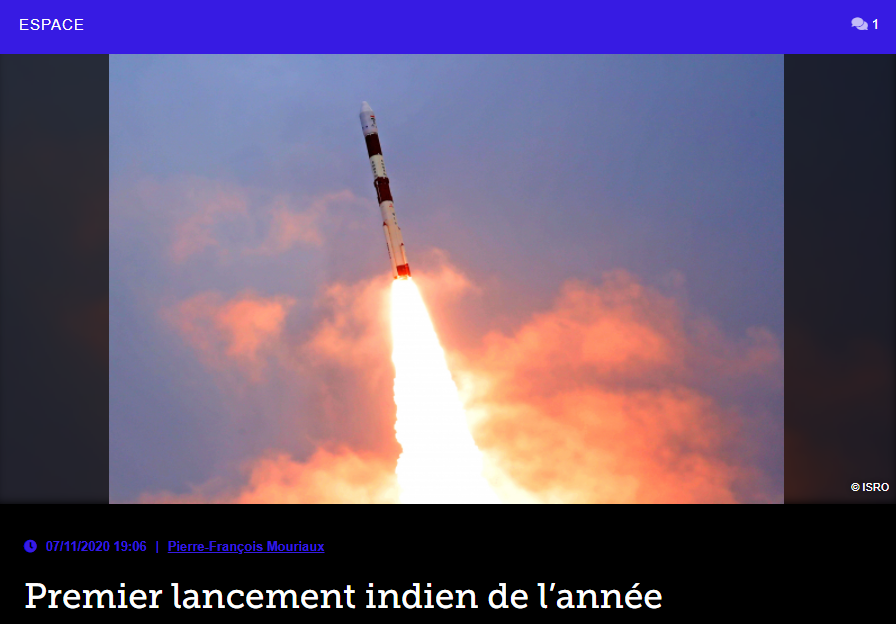 Premier lancement indien de l’année