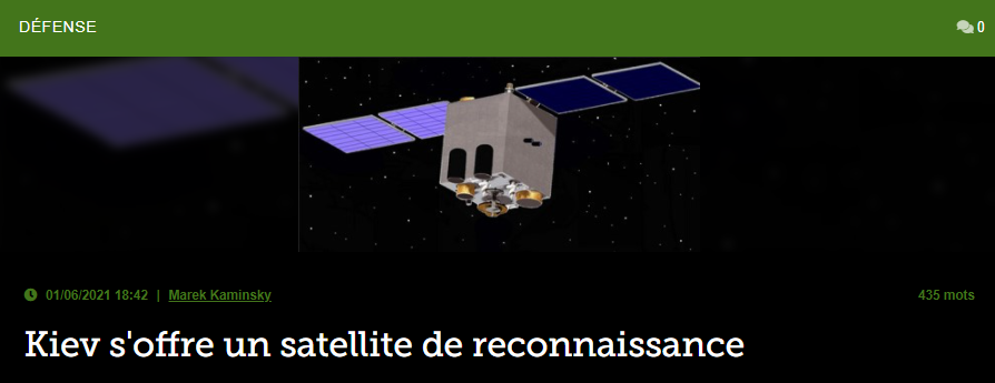 Kiev s&rsquo;offre un satellite de reconnaissance