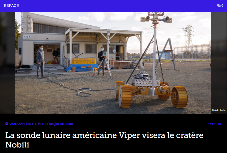 La sonde lunaire américaine Viper visera le cratère Nobili