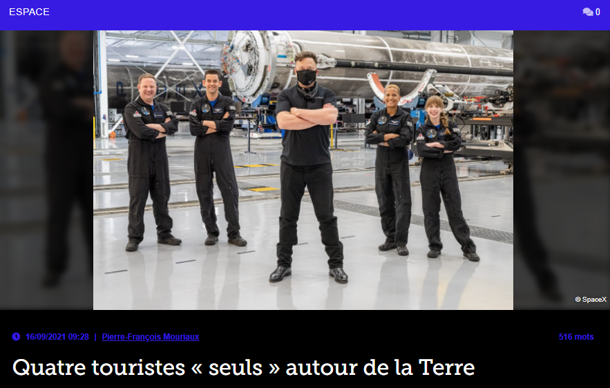 Quatre touristes « seuls » autour de la Terre