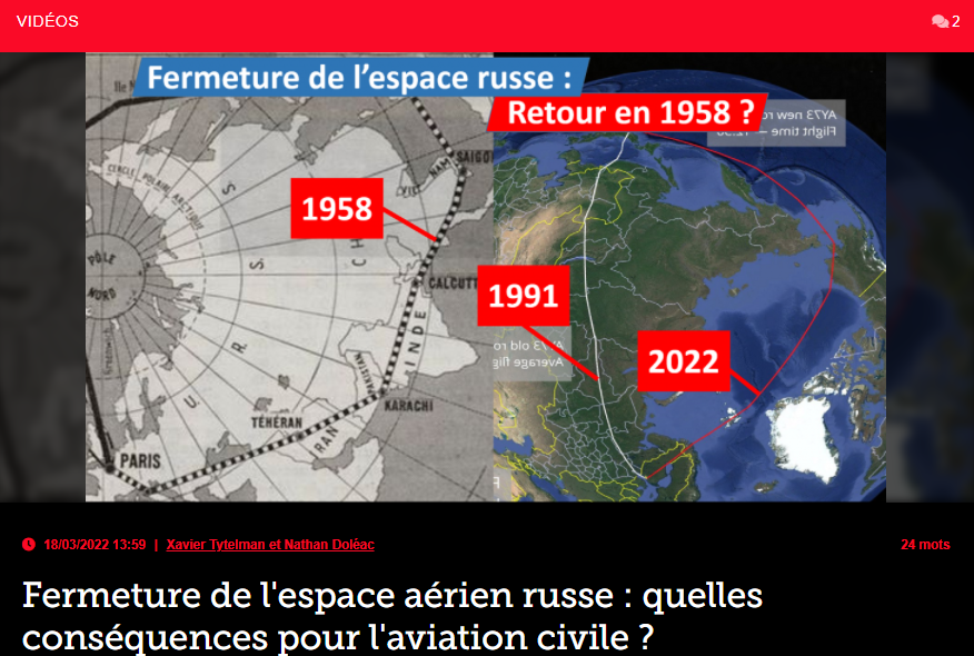 Fermeture de l&rsquo;espace aérien russe : quelles conséquences pour l&rsquo;aviation civile ?