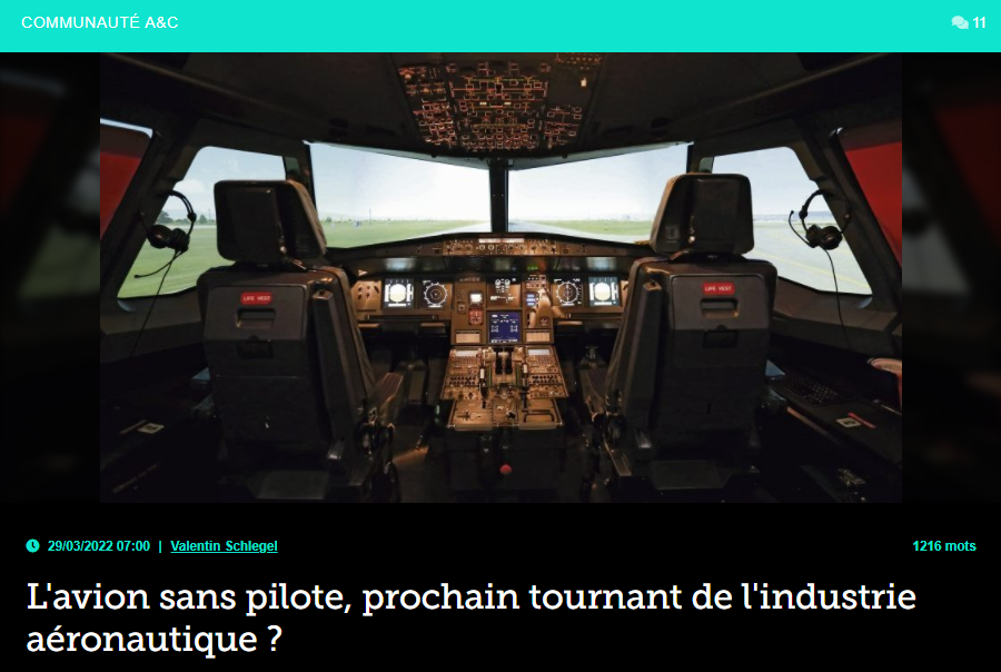 L&rsquo;avion sans pilote, prochain tournant de l&rsquo;industrie aéronautique ?