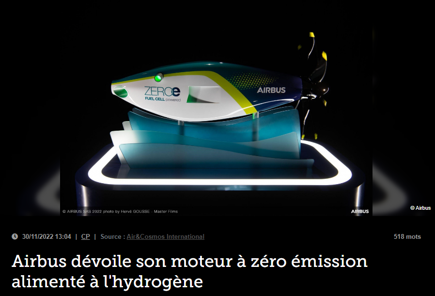 Airbus dévoile son moteur à zéro émission alimenté à l&rsquo;hydrogène