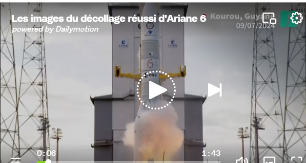 Ariane 6 : les images du vol inaugural de la nouvelle fusée européenne