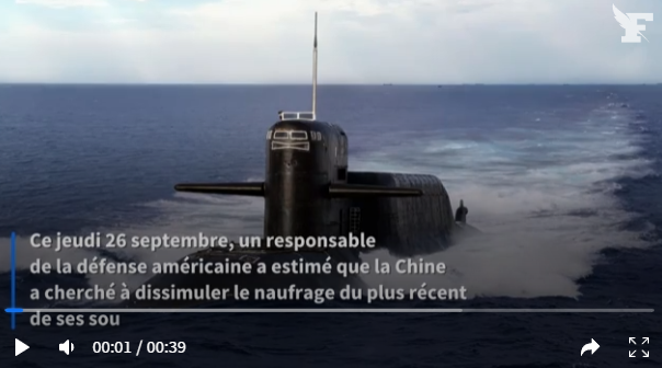 Un responsable américain affirme que la Chine a caché le naufrage d&rsquo;un de ses sous-marins à propulsion nucléaire