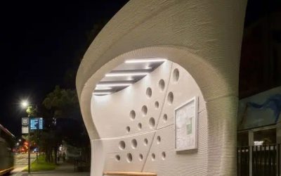 Cet abribus imprimé en 3D est hors du commun à plus d’un titre !